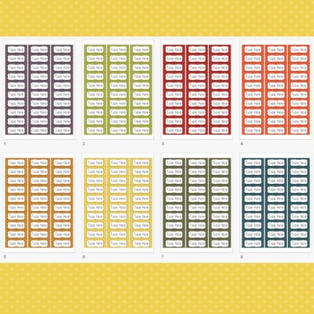 Polka Dots Labels Editable Classroom Notebook Folder Name Tag FALL Avery