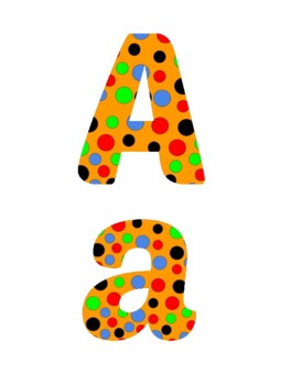 Preview of Polka Dots Letters for Bulletin Board- Can be used for any Occasion