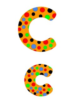 Polka Dots Letters for Bulletin Board- Can be used for any Occasion