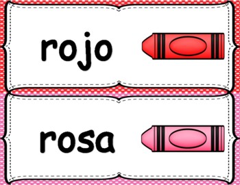 Polka Dots Spanish Colors / Colores by Miss Bilingual | TpT