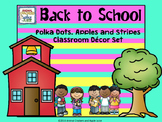 Polka Dots and Stripes Mega with Apple Accents Classroom O