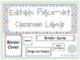 Polka dot Classroom Labels