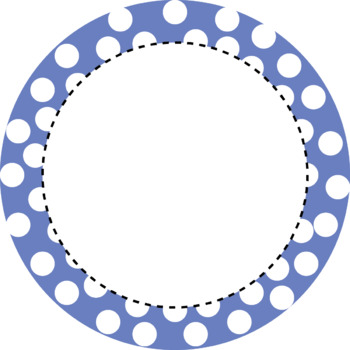 Polka dots Round Frames Clip art (Personal and Commercial Use) by mzat