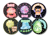 Polkadot Monster Digital & Printable Stickers