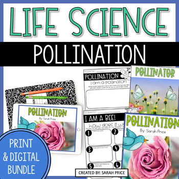 Preview of Pollination Worksheets & Digital Activities - 2nd & 3rd Grade Science Lessons