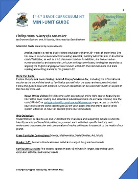 Preview of Pollinator Curriculum Kit and Finding Home Children's Book - On Sale Now!