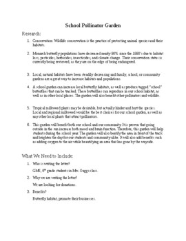 Preview of Pollinator Garden Grant Outline