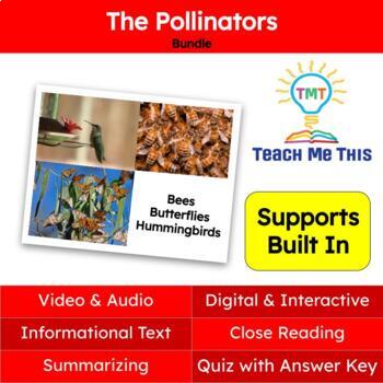 Preview of Pollinators Informational Text Reading Passage and Activities Bundle