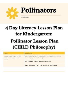 Preview of Pollinators Lesson Plan