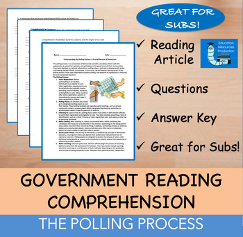 Preview of Polling Process in Politics - Reading Comprehension Passage & Questions