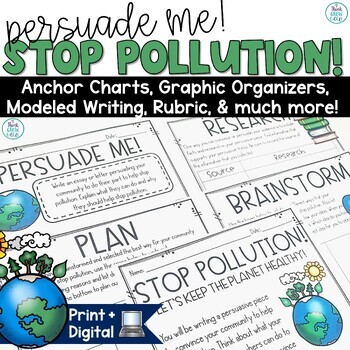 Pollution Activity Earth Day Persuasive Writing Human Impact on the ...