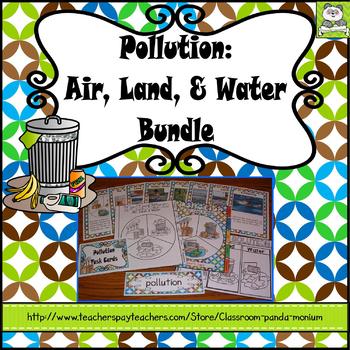 Preview of Pollution: Air, Land, and Water (Task Cards Included)