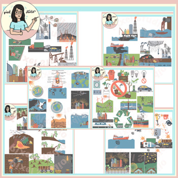 Preview of Pollution Bundle: Causes, Effects, Solutions Clip Art
