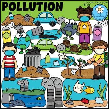 Preview of Pollution Clipart - Earth Day Clipart
