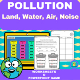 Pollution - Land Water Noise and Air Jeopardy Game by Future 4 Learning