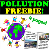 Pollution Printable Book, Visuals for Earth Day