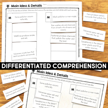 Pollution Reading Passage & Comprehension Activities by What I Have Learned