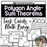 Polygon Angle Sum Theorems - Geometry Task Cards and Bingo