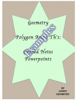 Preview of Polygon Angle Sum Th's Guided Notes, Powerpoint, and Homework