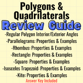 Polygon Angles & Quadrilaterals Guided Exam/Unit Review/St