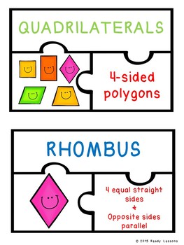 2D Shape Attributes of Polygon and Quadrilateral Sort Geometry Game