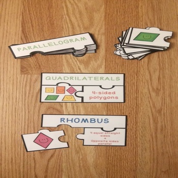 Preview of 2D Shape Sort Classifying Polygons & Quadrilaterals Activity 3rd Grade Geometry