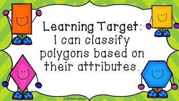 Preview of Shape Attribute Classifying Quadrilaterals & Polygons 2D Shapes PowerPoint 3.G.1