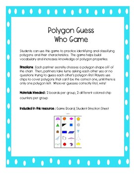 Preview of Polygon Guess Who Game