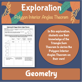 Preview of Polygon Interior Angle Sum Theorem Exploration