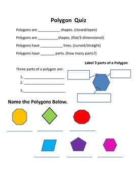 Preview of Polygon Quiz