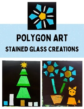 Preview of Polygon Quadrilaterals Stained Glass Geometry Art