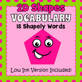 Polygon Vocabulary Cards - 2D Shapes for Kindergarten Matc
