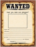Polygon Wanted Poster Geometry Shapes CCSS 3.G.1