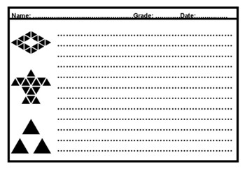 Preview of Polygonal, Polygons, Geometric Shapes Writing Paper #363, Distance Learning