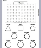 Types of Polygons Activity: Word Search Worksheet