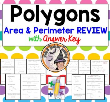 Preview of Polygons Area and Perimeter Review with Answer Key