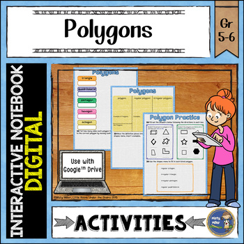 Preview of Polygons Digital Interactive Notebook for Google Slides™