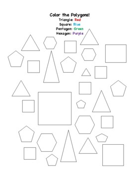 Polygons: Find and Color! by EKB Makes | Teachers Pay Teachers
