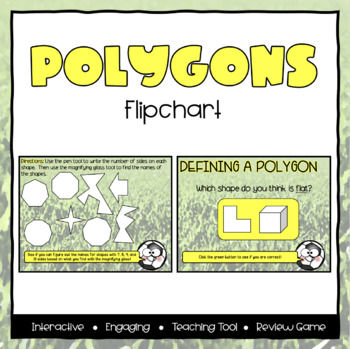 Preview of Polygons ActivInspire Flipchart - Third Grade