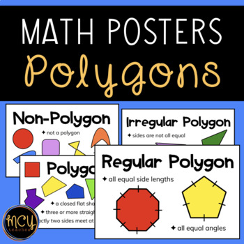 Preview of Regular and Irregular Polygons Math Posters FREEBIE