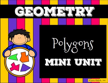 Preview of Polygons Presentation and Assessment/Vocabulary Pack ( Distance Learning )