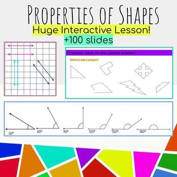 Polygons Properties Of Shapes Huge Interactive Lesson Notes Practice