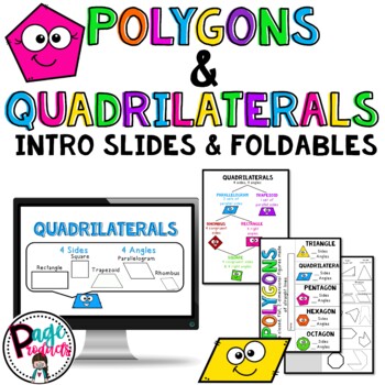 Preview of Polygons & Quadrilaterals Introduction, Foldable and Handout