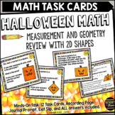 Halloween Math Task Card Activity Shape, Angles, Area and 