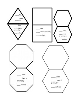 Preview of Polygons and Lines of symmetry Activity