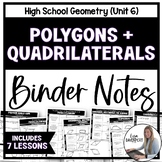 Polygons and Quadrilaterals Binder Notes Unit Bundle