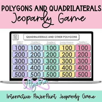 Preview of Polygons and Quadrilaterals Geometry Jeopardy Game