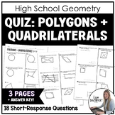 Polygons and Quadrilaterals - Geometry Quiz