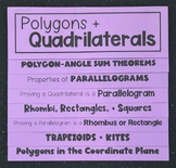 Polygons and Quadrilaterals - Geometry Review Foldable