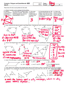 polygons and quadrilaterals answer key homework 4